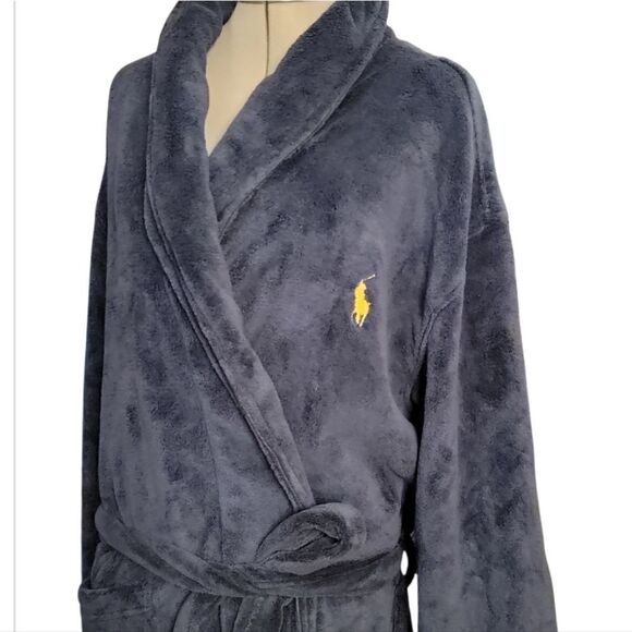 Polo Ralph Lauren Men's Microfiber Plush Robe - Picture 6 of 9